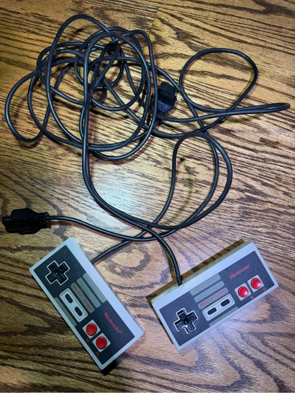 Original Nintendo NES Video Game Controller NES-004 OEM X2 Bundle Lot!